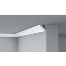 Moulure de plafond D16 Polystyrène 75x75mm 2m - DECOFLAIR