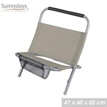 Cale dos de plage Delano 48 x 40 x h60 cm taupe