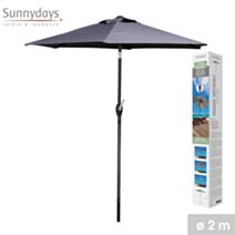 Parasol inclinable Villa Verde Ø200 cm gris anthracite