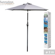 Parasol inclinable Villa Verde Ø200 cm gris clair