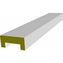 Nez de cloison revêtu papier blanc 2580x89x19