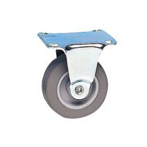 Roulette à platine fixe caoutchouc gris non tachant Ø42mm - Charge supportée 15 kg - CIME