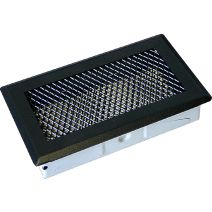 Grille de cheminée en acier coloris noir gréné 15x30 - AUTOGYRE