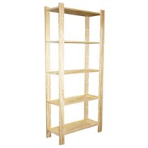 Etagère 5 tablettes pin avec planches 170 x 80 x 40 cm