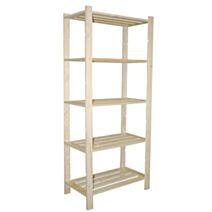 Etagère de rangement en pin 5 tablettes en lattes 170x75x40cm