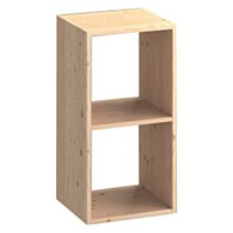Meuble de rangement 2 cases Pin Brut Kubik 70,5x36xP30cm - LUSIMAT
