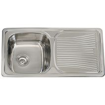 Evier inox à encastrer avec vidage - INAREL