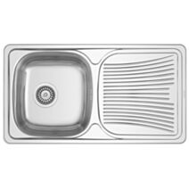 Evier inox à encastrer avec vidage - INAREL