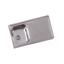Evier à encastrer 1 bac + 1 égouttoir inox 304-18/10 - BANKA
