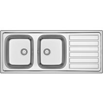 Évier de cuisine à encastrer inox Balance 2 bacs 120X50cm - BANKA