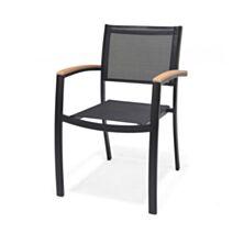 Fauteuil de jardin Célina L.61,8xP.58,3xH.92,5cm Noir