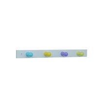 Portemanteau 4 patères à fixer Rumba Bois Multicolore