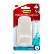 Patère à ventouse blanc nacré - 3M COMMAND