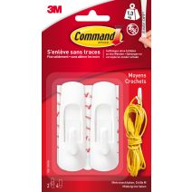 Crochet basique blanc MM - 3M COMMAND