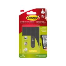 24 languettes fixation tableau MM noir - 3M COMMAND