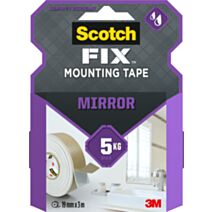 Ruban adhésif double face Fix Mounting Tape Miroir 19mmx3m Blanc - SCOTCH