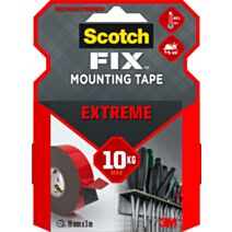 Ruban adhésif double face Fix Mounting Tape Extrême 19mmx3m Blanc - SCOTCH