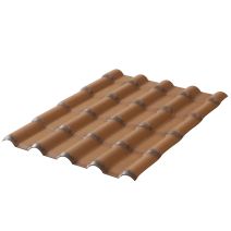 Plaque de Couverture PVC Imitation Tuile L.2,22xL.0,75m 