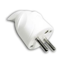 Fiche 1 prise mâle 16A Coudée Blanc - ZENITECH