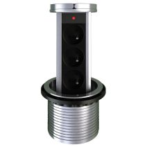 Multiprise escamotable 3 prises P+T 16a - ZENITECH