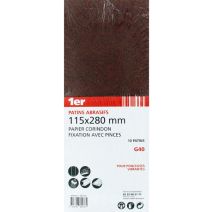 10 Patins Abrasifs Corindon GR40 115x280mm  