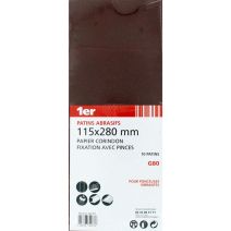 10 Patins Abrasifs Corindon GR80 115x280mm 