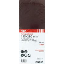 10 Patins Abrasifs Corindon GR120 115x280mm  