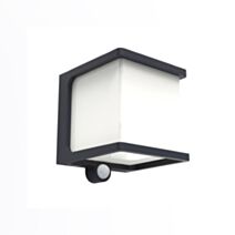 Applique LED solaire Doblo anthracite 11x11x12,9cm avec détecteur de présence - LUTEC