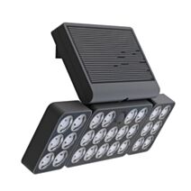 Applique solaire LED 2 lumières Tuda noir 32cm 10W - LUTEC