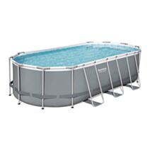 Piscine tubulaire ovale 5,49x2,74x1,22m Power Steel - BESTWAY