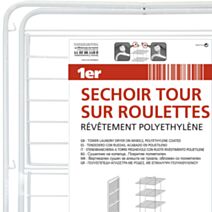 Séchoir à linge Tour 3 étages 30m blanc - 1ER