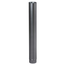 Tuyau évacuation de fumée gris mat aluminie 125 - TEN