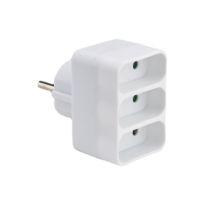 Fiche 3 prises Triplite Façade 2P 6A Blanc - DEBFLEX