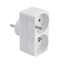 Fiche 2 prises Biplite Façade 2P+T 16A Blanc - DEBFLEX