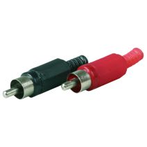 2 fiches rca mâles plastiques - OPTEX