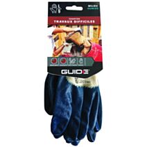 Gants construction nitrile T9 M/L bleu - GUIDE