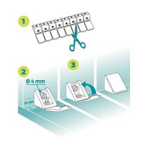 32 taquets d'assemblage Plastique blanc