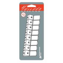 8 taquets d'assemblage Plastique gris alu