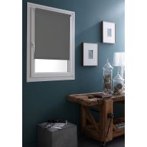 Store enrouleur occultant easy gris souris 52x170cm - MADECO