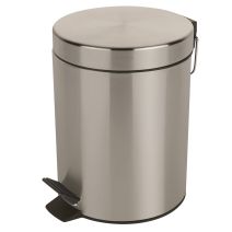 Poubelle métal à pédale - seau amovible 5l diam 20cm