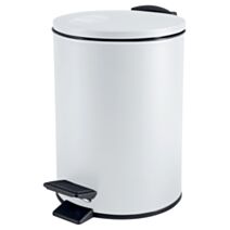 Poubelle Adelar Blanc Mat Acier 3L