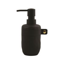 Distributeur de Savon Lio Noir Résine/Cuir