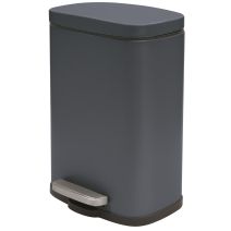 Poubelle métal à pédale soft close akira matt petrol 5l