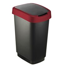 Poubelle Twist polypropylène 25L noir/anthracite - ROTHO