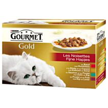 Pâtée Chat Les Noisettes 12x85gr - GOURMET GOLD