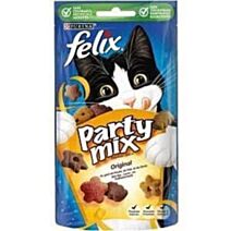 Friandises Chat Party Mix Original Poulet/Foie/Dinde 60gr - FELIX