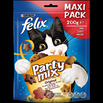 Friandises Chat Party Mix Original Poulet/Foie/Dinde 200gr - FELIX
