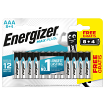 12 piles alcalines AAA LR03 1,5V - ENERGIZER MAX PLUS