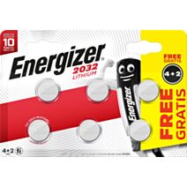 4+2 Piles lithium CR2032 3 volts - ENERGIZER