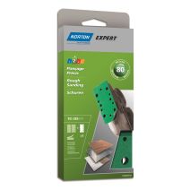 5 Patins auto-agrippants ponceuse vibrante 93x190mm Grain 80 - NORTON
